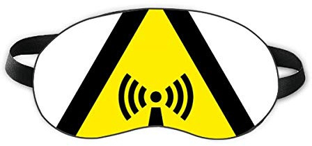 Warning Symbol Yellow Black Radiation Triangle Sleep Eye Shield Soft Night Blindfold Shade Cover