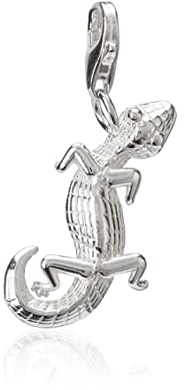 NKlaus Pendentif Salamandre en argent 925 23x12mm Amulette pour bracelet 14841