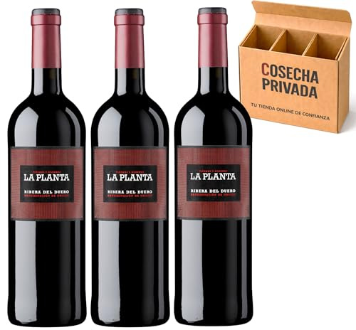 3 x La Planta - Arzuaga - Envío Gratis 24 H - Vino Tinto Ribera del Duero -Vino Regalo - Cosecha Privada (3 x Botella 75 cl, Roble - La Planta)