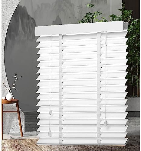 Pealihuy Jalousien, Massivholzjalousien for Fenster, horizontale Innen- und Außenjalousien, wasserfeste/thermische Jalousien aus Holz, anpassbar (Size : 100x150cm/39.5x59in)