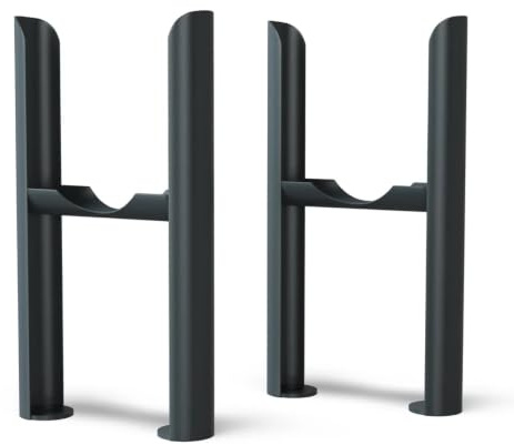 UK Radiators 3 Column Radiator Feet - Steel Freestanding Radiator Feet | Anthracite Finish - 3 Column Traditional Design - Sturdy Steel Support for Radiators, Enhance Stability and Style