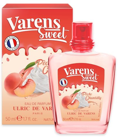ULRIC DE VARENS - Eau de Parfum Varens Sweet Pêche Chantilly - Gourmand, Fruité, Pêche, Lacté - Parfum Femme - Vaporisateur - Made in France - 50 ml