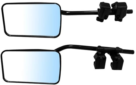 LC-AUTO Towing Mirrors Caravan 2Pack External Motorhome Wind Mirrors with Adjustable Clamp Mirror Extensions for Car Van RV SUV Trailers Trucks(Left & Right)