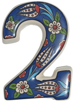 Grand panneau pendaison crémaillère céramique Panneau d’adresse céramique Panneau numéro maison Panneau porte personnalisé Décoré à la main Cadeaux pendaison crémaillère (Navy BLue, 2)