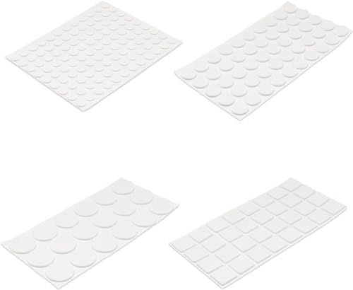 108x Filzgleiter Möbelgleiter selbstklebend - der ideale Schutz für Holz-, Parkett und- Laminatboden (Weiß, Ø 10 mm)