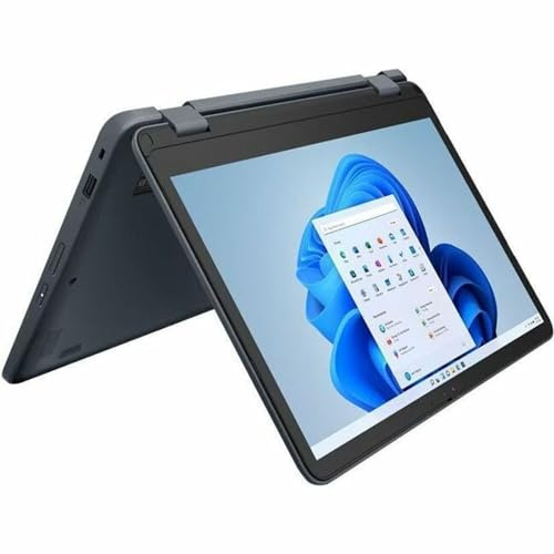 Lenovo 300w Yoga Gen 4 82VM0018US 29.5 cm pantalla táctil convertible 2 en 1 Notebook - HD - Intel N-Series N200-8 GB - SSD de 128 GB - Teclado inglés - Gris pizarra - Chip Intel - 1366 x 768