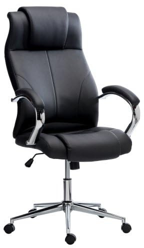 Générique Fauteuil de Direction ANYE Simili Cuir - avec accoudoirs - Mécanisme Basculant centré - Pieds chromé