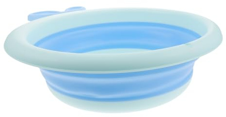 ULTECHNOVO Faltbare Babybadewanne aus Kunststoff für Waschbecken Platzsparend und Niedlich zum Baden und Reisen mit Rundem Cartoon Design