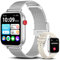 VANZAVANZU Smart Watch for Men and Women with Silver Case, 1.83” Fitness Tracker, Make and Answer Calls, Heart Rate Monitor/Sleep Tracker/Pedometer, 100+ Sport Modes, Compatible with Android & iOS