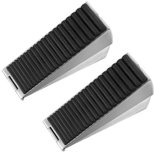 LIUCONGBD 2er Set Türstopper, Hochleistungs Türstoppers für Unterseite der Tür, Edelstahl-Gummitürstopper für starken Griff, Verstellbare Federbeladene Türstopper Keil Anzüge für jede schwere Tür
