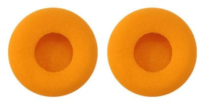 Cuffie over-ear retrò, mini cuffie stereo leggere anni '80 e '90, con archetto regolabile, per la maggior parte dei telefoni cellulari (spugna arancione)