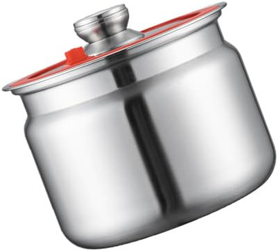 KHZen Contenitori in Acciaio Inossidabile A capacità capacità Chiusura dei Coperchi Arrugginiti per Soluzione Conservazione degli Alimenti Sfusi