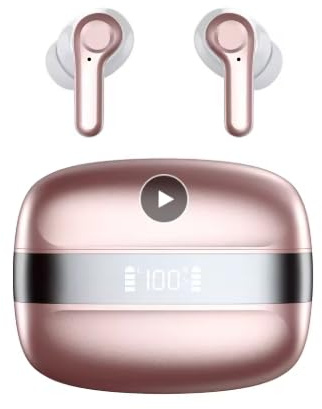Écouteurs sans fil Bluetooth pour le sport avec écran LED, écouteurs supra-auriculaires pour l'entraînement, réduction du bruit