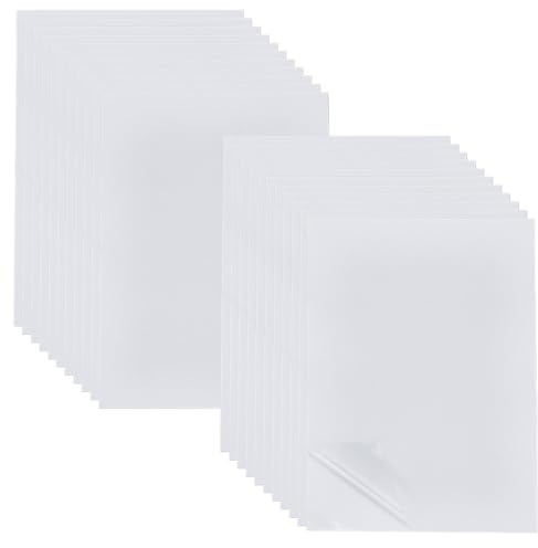 BENECREAT 50 Pcs Self Adhesive Laminating Sheets, 8.4x11.8 Inch/21.3x30cm Waterproof Self Sealing Laminating Sheets for Schedules, Certificates, Artwork, Photos, Leather Texture, A4 Size