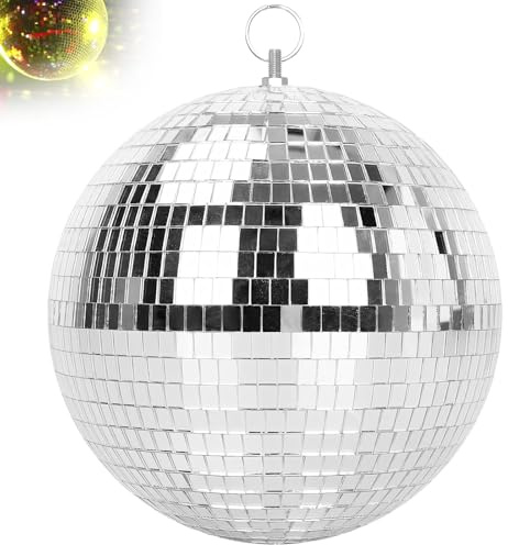 15cm Spiegel-Discokugel mit Stabilem Hängendem Ring, Multifacettierte Silber Spiegelkugel für Partys, Hochzeit Dekoration & Festveranstaltungen, – DJ-Lichteffekt, Leichtgewichtig Einfach Aufzuhängen