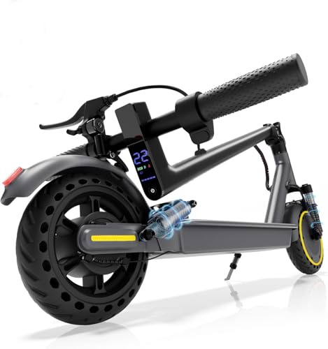 Riceel R70 Electric Scooter for Adults, Foldable Electric Scooter, Speed up to 25 km/h, 30 km Long Range, 8.5 Solid Tires, E-Scooter with Dual Suspension and APP Control