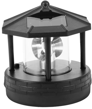 ROMISBABA Lampada Faro Solare Rotante LED per Esterni Luce Giardino Energia Solare Decorazione Elegante per Spazi Esterni Resistente alle Intemperie Effetto Ruotante