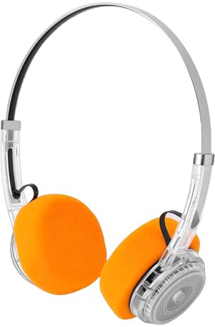 Fdit Drahtlose Retro-Kopfhörer, Immersives Sound-Sport-Headset mit Ausziehbarem Metallkopfbügel und Drehbarer Lautstärke für Lange Spielzeit