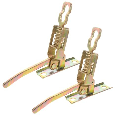 DIKACA Lot de 2 Loquets à Bascule à Ressort en Acier pour Porte de Remorque Cargo, Verrou à Ressort Soudé Résistant, Fixation Sûre pour Camions Utilitaires et Semi-remorques,