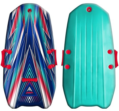 Artikfun 36in Winter Foam Snow Sled with Tow Rope and Handles (Red)