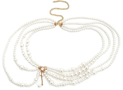 Perlen Körperkette, BH und unterer BH Schmuck, Bikinis, Brust und Taillenschmuck
