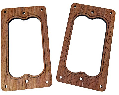2PC. Full Size Humbucker Pickup-Cover Ringe Style 2 – wählen Sie aus 4 Holz Arten. walnuss
