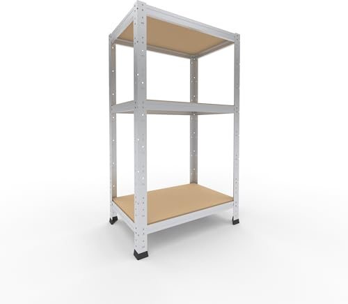 shelfplaza Home 100x60x40 cm Estantería Pesada en galvanizada con 3 baldas y 175 kg de Capacidad de Carga por balda