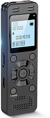 128GB Digital Voice Recorder for Lectures Meetings - EVIDA 9296 Hours Voice Activated Recording Device Audio Recorder with Playback,Password
