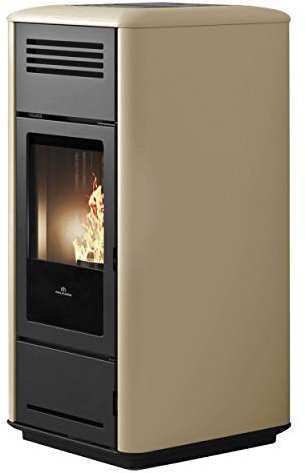 Edilkamin 809200 Milla H 12 Stufa a pellet in ceramica pergamena A++