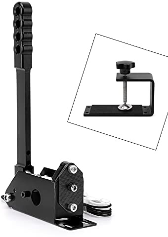 aikeec Freno de mano USB de 64 bits Freno de mano PC Sensor Hall para PC Widows Sim Racing Games G25 G27 G29 T500 FANATECOSW DIRT RALLY (con abrazadera, negro)