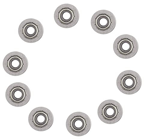 10 Stücke U Nut Lager, U624ZZ 4x13x7mm Miniatur Kugellager Stahl U-Nut Zweireihig Schrägkugellager für Führungsrolle Schiene Track Liner Motion System