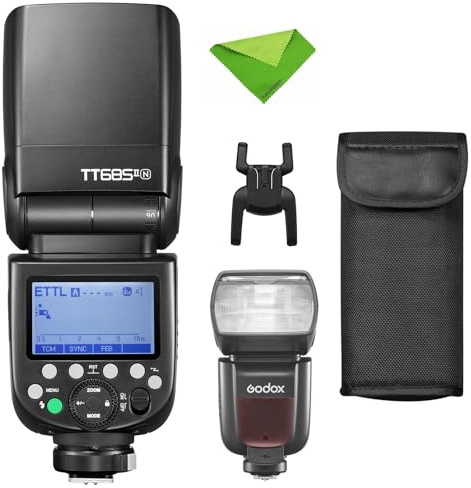 Godox TT685II-N I-TTL Flash for Nikon Speedlight Speedlite Camera Flash HSS 1/8000s Speedlite Flash,2.4G Wireless X System Compatible for Nikon D800 D700 D7100 D7000 D5200 D5000 (Upgraded TT685-N)