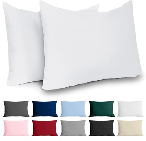 Dreamzie - Taie d'oreiller 40x60 cm - 100% Coton Renforcé - Blanc