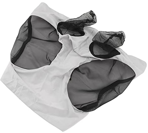 Zerodis Pferdenetz-Fliegenmaske, Atmungsaktive, Dehnbare, Elastische Gesichtsmaske für Pferde, Verhindert Mückenohrenschutz für den Stall (Grau)