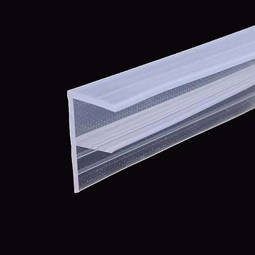 IGTOPS Junta de ducha de plástico y goma de 200 cm, fácil de cortar, formas F/H, adecuado para vidrio de grosor de 6/8/10/12 mm, amplia aplicación