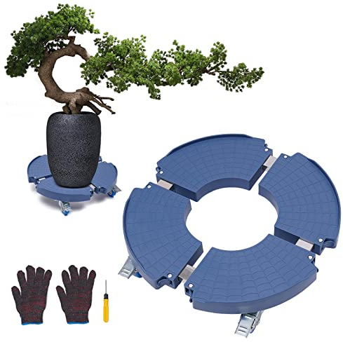 Lilyeriy Rodillo redondo para plantas con ruedas, maceta de 400 kg, capacidad de carga de 400 kg, para interior y exterior