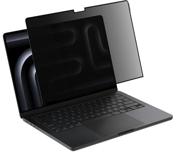 Belkin ScreenForce TruePrivacy Bildschirmschutz für MacBook Pro 14 M1-3, entspiegelte Blickschutzfolie, Härtegrad 2H, mit haftendem Silikonrand, leicht anzubringen und zu entfernen, wiederverwendbar