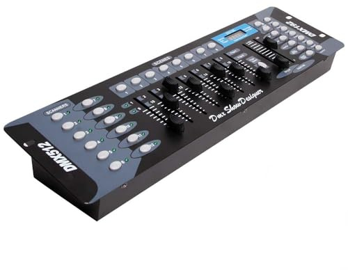 DMX-512 Controller Konsole, 192 Kanäle DJ Licht Controller Konsole 240 Szenen für MINI DMX-Controller DMX-Lichtpult Party DJ Disco Moving Head Licht Bühnen Lampe Operator Ausrüstung Dreifarbig
