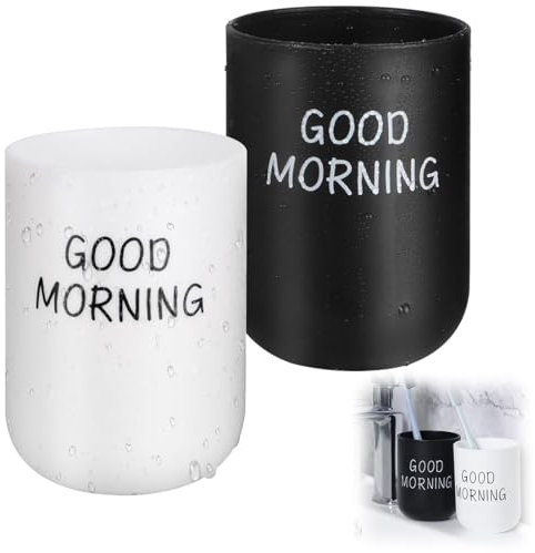 Aililong 2 bicchieri portaspazzolino da bagno, porta spazzolino da denti, tazza collutorio in plastica per viaggi, stoccaggio e uso quotidiano