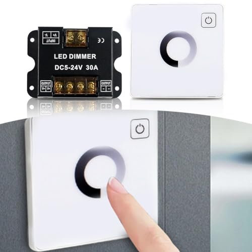RF Parete LED Regolatore, DC 5V-24V Dimmer Interruttore Touch Panel Controller, Luminosità Regolabile Dimmer Per Singolo Colore LED Striscia Luce