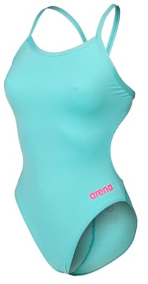 ARENA Solid Challenge Team Bañador Completo Mujer, Traje de Baño Mujer de Secado Rápido, Bañador Deportivo en Tejido MaxLife Eco Resistente al Cloro, Protección UV, Tejido Frontal Forrado