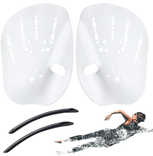 Handpaddel für Schwimmtraining – Schwimmhandpaddel | Schwimmtraining Hände Paddel mit verstellbaren Riemen | , ergonomische Schwimmflossen Übungszubehör für Profis