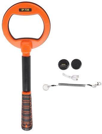TIEOAXFT Gold Silver Detector Underwater Metal Detector IP68 Waterproof 30m‑60m Handheld ABS Housing Gold Silver Detector for Diving(Orange)