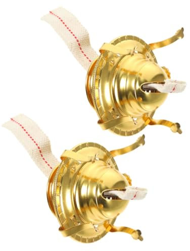 TOPPERFUN 2 Stück Öllampe Zubehör Praktische Metallbasis für Petroleumlampe mit Vintage Einstellbare Helligkeit für Dochte für Innen und Außenanwendungen