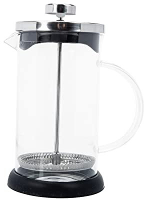 CHICAMPERA Cafetera de Prensa Francesa Inoxidable y Vidrio Espumador de Leche para Hogar Oficina y Restaurantes Juego Completo con Mango Ergonómico Resistente de Usar