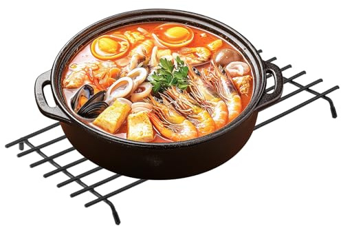 JF HOME BLISS Trivets for Kitchen Worktops, Stainless Steel Kitchen Worktop Protector, Protector Metal Mat with Anti Slip Base For Resting Hot Cooking Pots & Pan (1 Pack)