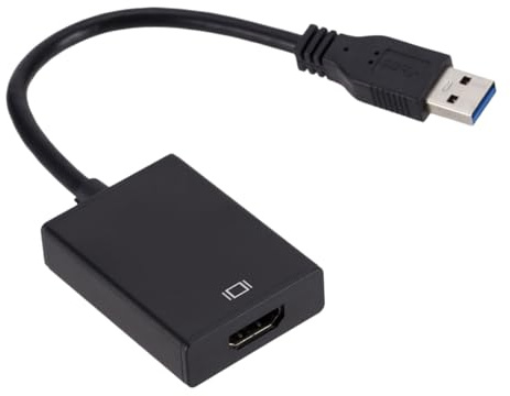 Operitacx Convertisseur USB vers Adaptateur Câble USB pour TV HD Ordinateur et Projecteur Noir