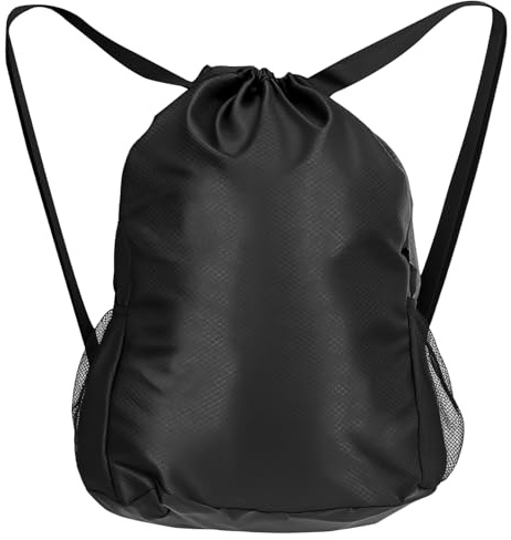 QWORK® Turnbeutel Large, Sportbeutel & Gym Rucksack mit Außentasche und Kordelzug, für Reisen, Sport