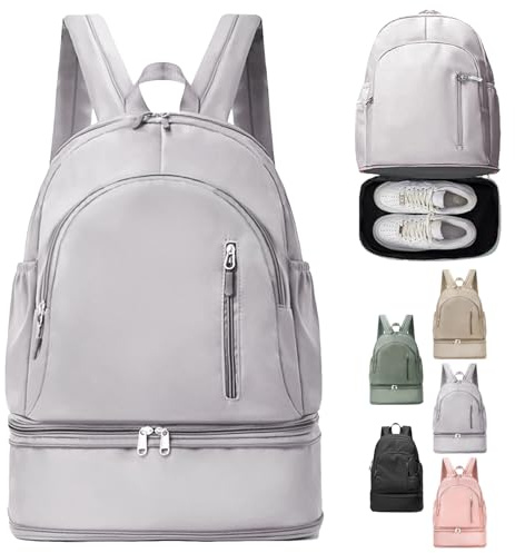 AUNGKWANG Gym Rucksack Damen Herren Sportrucksack mit Schuhfach und Nasstasche, Wasserdichter Gym Tasche, Rucksack Herren Turnrucksack, Sportrucksack für Damen für Schwimmen Yoga Fitness Reisen