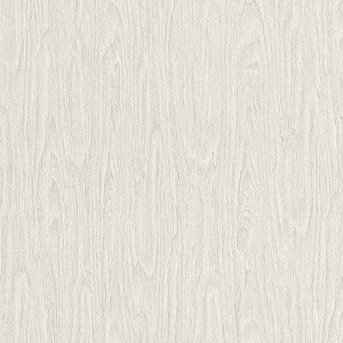 BRICOFLOR Vliestapete | Tapete Holzoptik Holz-Tapete - Tapete Diele & Flur - Beige / Crème, Weiß | 10,05 x 0,70 m = Rolle 7.04 m²